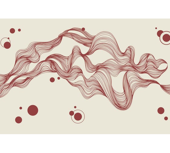 Фотообои ООО Ортограф Waves cranberry 3.93x2.7 м OF_34288
