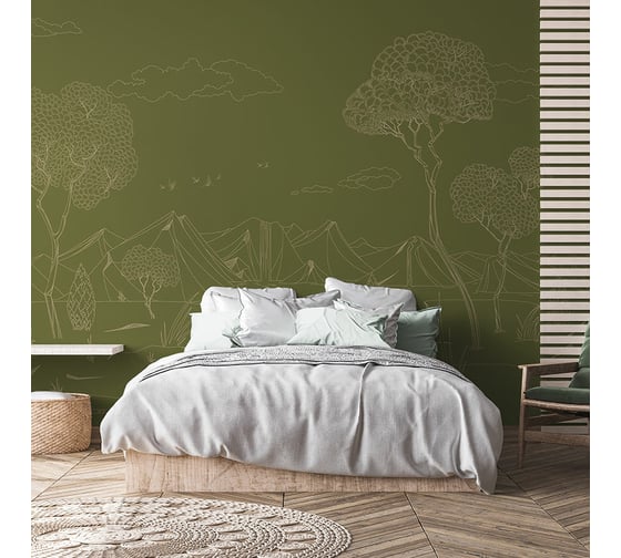 Фотообои ООО Ортограф Mountain plateau green 3.97x2.7 м OF_34321