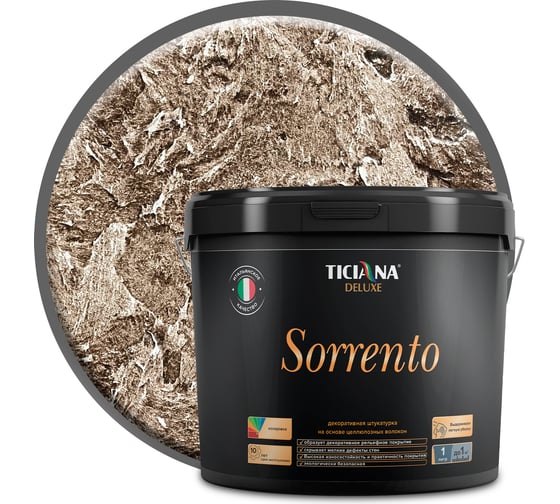 Штукатурка с волокнами Ticiana DeLuxe Sorrento 8 л 4300008168 1
