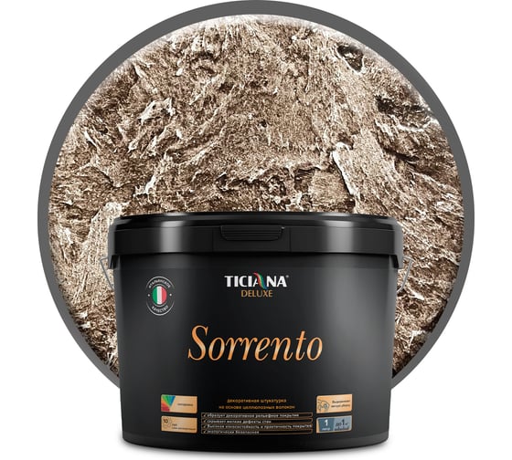 Штукатурка с волокнами Ticiana DeLuxe Sorrento 15 л 4300008169 1