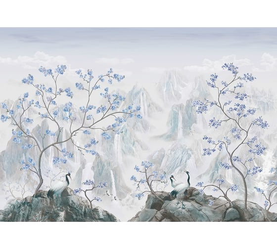Фотообои ООО Ортограф Mountain peaks blue 3.71x2.7 м OT-G_33931