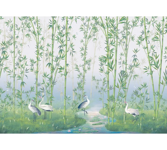 Фотообои ООО Ортограф Bamboo forest blue 3.71x2.7 м OT-G_33928