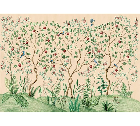 Фотообои ООО Ортограф Pomegranate grove beige 3.71x2.7 м OT-G_33957