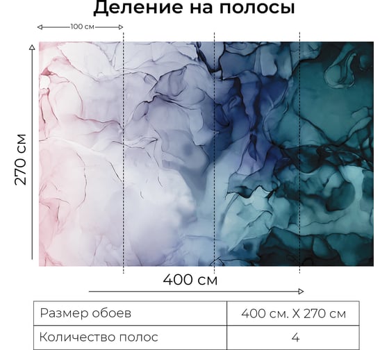 Фотообои Onprint INCREDIBLE INK КФ 4x2,7 м INCREDIBLE INK КФ4Х2,7