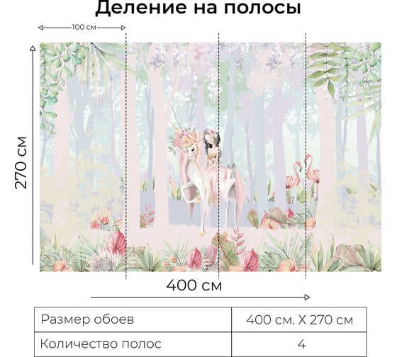 Фотообои Onprint MAGIC FOREST БО 4x2,7 м MAGIC FOREST БО4Х2,7