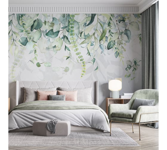 Фотообои Onprint GREY FOLIAGE ВФ 4x2,7 м GREY FOLIAGE ВФ4Х2,7
