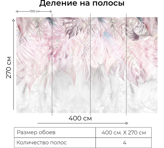 Фотообои Onprint PANDG TROPIC PANNO КФ 4x2,7 м PANDG TROPIC PANNO КФ4Х2,7