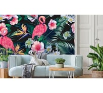 Фотообои 3D Design Studio 3D Тропическая композиция с фламинго 400x270 см TR-003_400х270