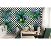Фотообои 3D Design Studio 3D Букеты на геометрии 400x270 см TR-007_400х270