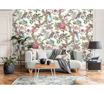 Фотообои 3D Design Studio 3D Яркие птицы в цветущих ветвях 400x270 см CH-001_400х270