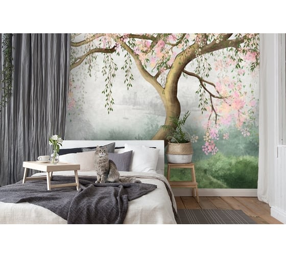 Фотообои 3D Design Studio 3D Дерево в восточном саду 400x270 см CH-017_400х270 1