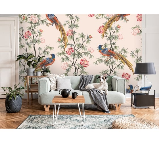 Фотообои 3D Design Studio 3D Гобелен с экзотическими птицами 400x270 см CH-009_400х270