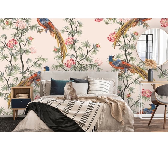 Фотообои 3D Design Studio 3D Гобелен с экзотическими птицами 400x270 см CH-009_400х270