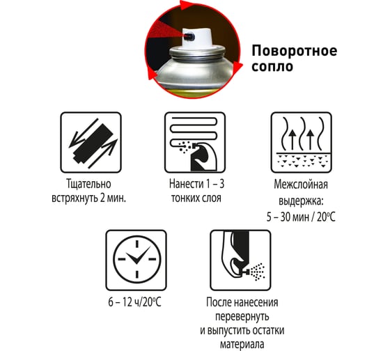 Эмаль алкидная ODIHEL RAL7040 Серое стекло, аэрозоль, 520 мл RAL7040A