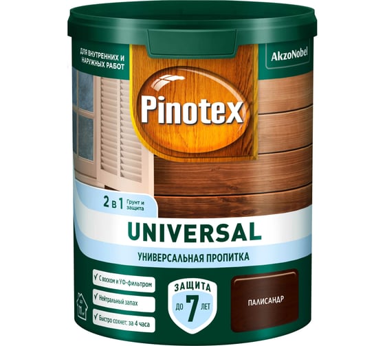 Пропитка 2 в 1 Pinotex UNIVERSAL палисандр, 0,9 л 5620698