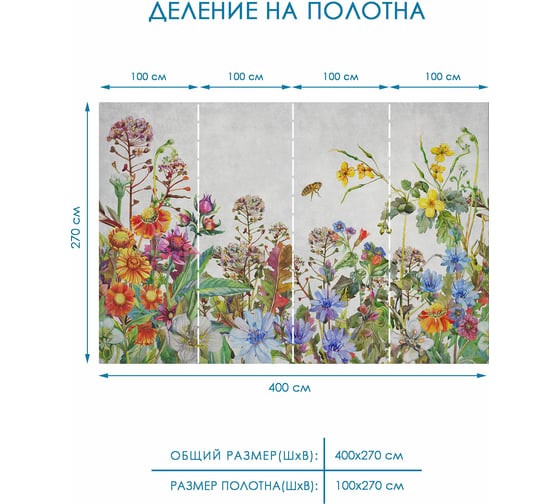 Фотообои "Цветы" Fotooboikin 400x270 см fot-168