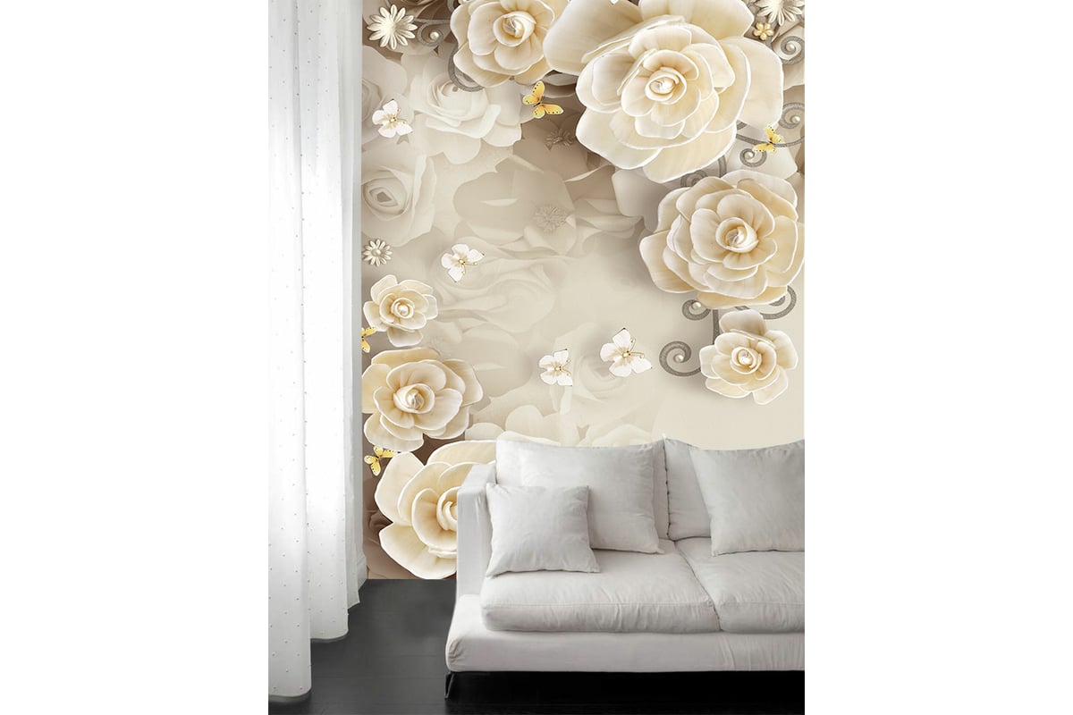 Фотообои флизелиновые Fotooboikin " Цветы" 200x270 см fot-17 - выгодная ...