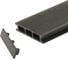 Пластиковая торцевая заглушка для доски ДПК Grinder deco асфальт 125x25 мм, 10 шт. TD 27 1