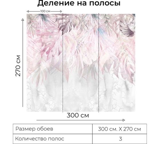 Фотообои Onprint PANDG TROPIC PANNO ВФ 3x2,7 м PANDG TROPIC PANNO вф3х2,7