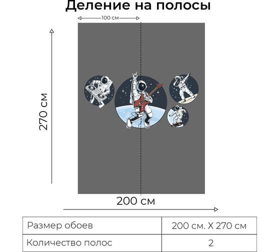 Фотообои Onprint SPACEROCK КФ 2x2,7 м SPACEROCK кф2х2,7