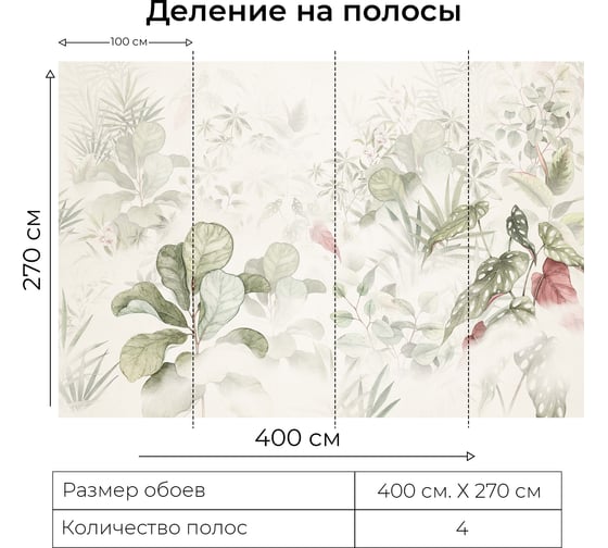 Фотообои Onprint MYSTERIOUS TROPIC ВФ 4x2,7 м MYSTERIOUS TROPIC вф4х2,7