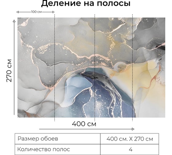 Фотообои Onprint FLUIDES 2 ВФ 4x2,7 м FLUIDES 2 вф4х2,7