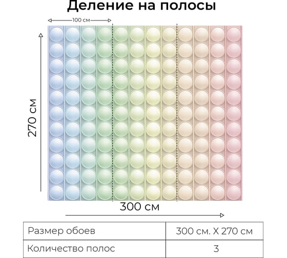 Фотообои Onprint Поп-ит пастельная гамма КФ 3x2,7 м ПОП-ИТ ПАСТЕЛЬНАЯ ГАММА кф3х2,7