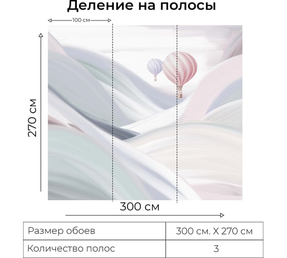 Фотообои Onprint COTTON CANDY SKY ВФ 3x2,7 м COTTON CANDY SKY вф3х2,7