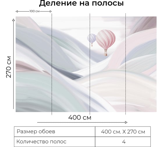 Фотообои Onprint COTTON CANDY SKY ВФ 4x2,7 м COTTON CANDY SKY вф4х2,7
