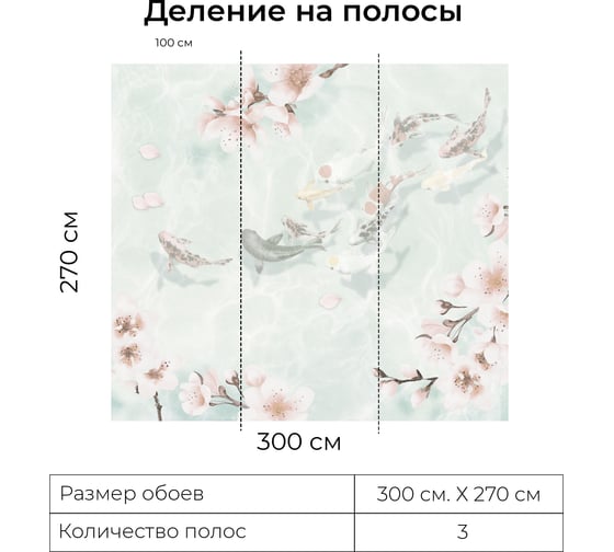 Фотообои Onprint KOI POUND ВФ 3x2,7 м KOI POUND вф3х2,7