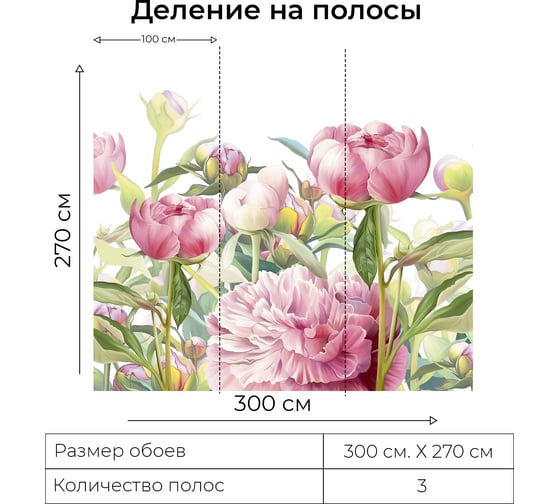 Фотообои Onprint GARDEN BED КФ 3x2,7 м GARDEN BED кф3х2,7