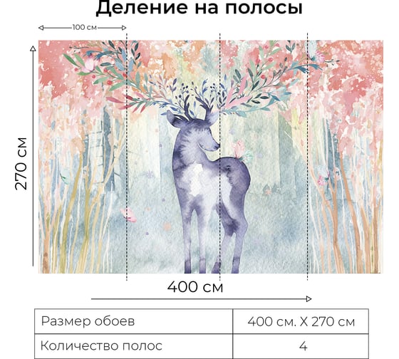 Фотообои Onprint LOST IN THE WOODS БО 4x2,7 м LOST IN THE WOODS бо4х2,7