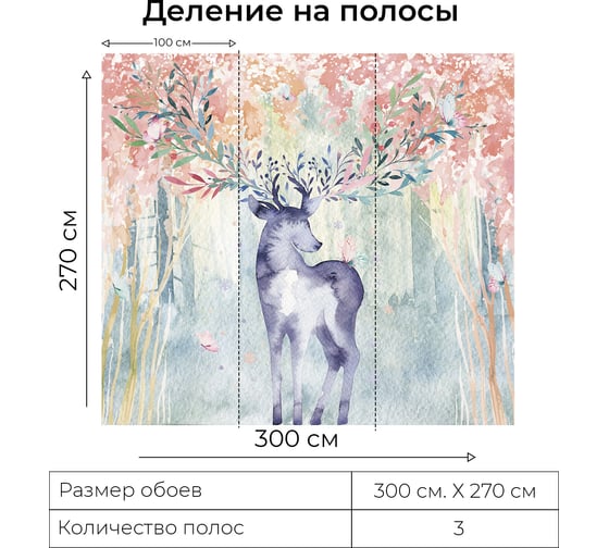Фотообои Onprint LOST IN THE WOODS ВФ 3x2,7 м LOST IN THE WOODS вф3х2,7
