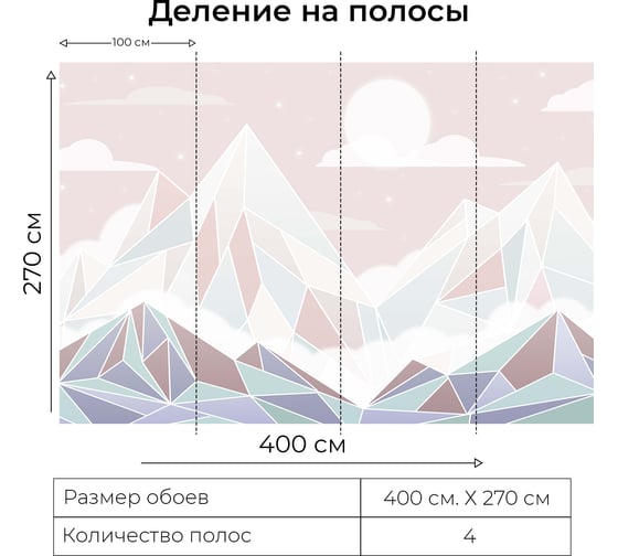 Фотообои Onprint MOONMOUNT БО 4x2,7 м MOONMOUNT бо4х2,7