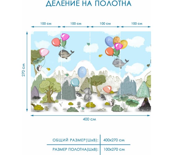 Фотообои детские Fotooboikin 400x270 см fot-234