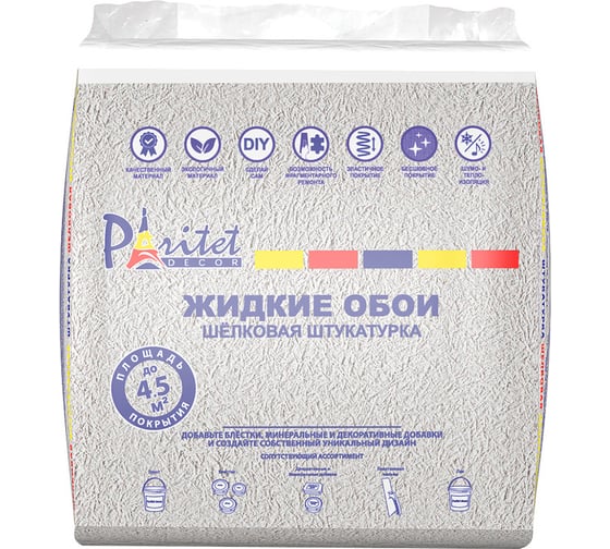 Декоративная штукатурка Paritet Текстурное покрытие №19 (светло-серый; 1 кг) PDLW-B19