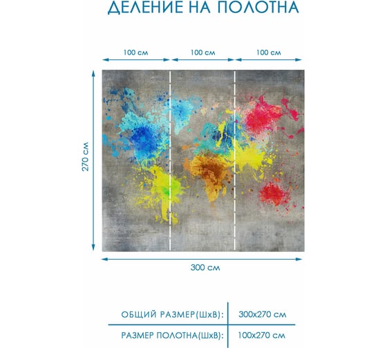 Фотообои флизелиновые Fotooboikin " Карта мира" 300x270 см fot-30