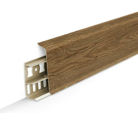 Напольный плинтус DECONIKA (55 мм; 2,2 м; дуб рустик 211) Д-П55 211 ДУБ РСТ