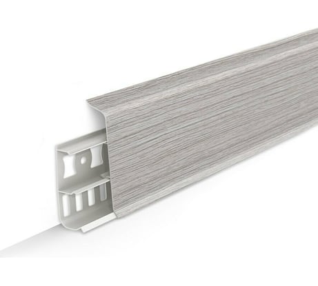 Напольный плинтус DECONIKA (55 мм; 2,2 м; ясень серый 253) Д-П55 253 ЯСН СЕР