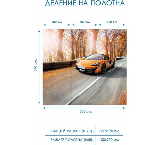 Фотообои 3d на стену Fotooboikin 300x270 см fot-39