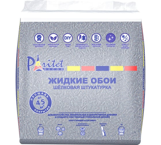 Декоративная штукатурка Paritet Текстурное покрытие №36 (серебро; 1 кг) PDLW-B36