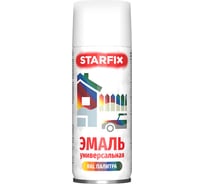 Аэрозольная универсальная краска-эмаль STARFIX (белый 9003; матовый; 520 мл) SM-33031-1