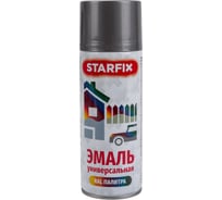 Аэрозольная универсальная краска-эмаль STARFIX (серебряный хром 9006; 520 мл) SM-103034-1