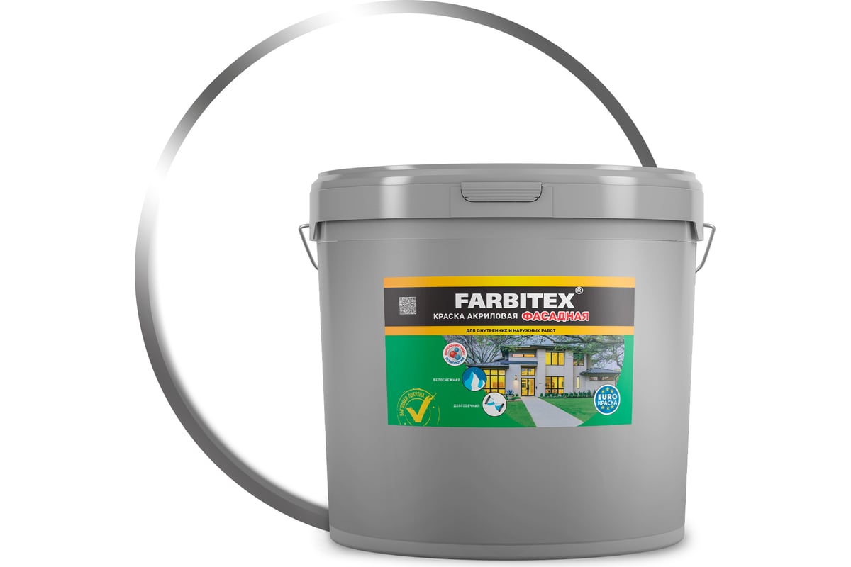 Акриловая фасадная краска Farbitex 25 кг 4300001557