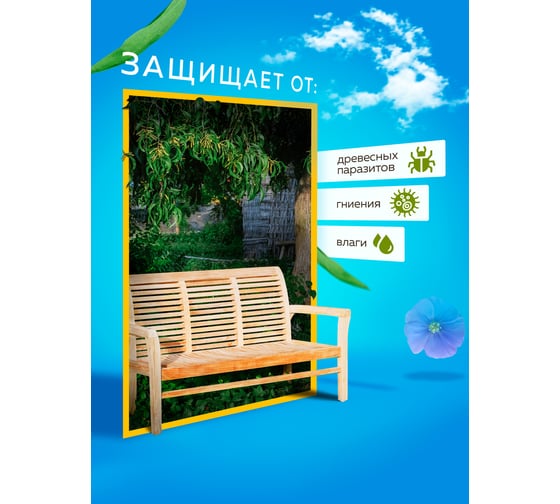 Льняная натуральная олифа Farbitex ПРОФИ WOOD 1 л 4300010323
