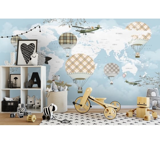 Фотообои 3D Design Studio 3D Шотландская карта мира 400x270 см KID-127_400х270