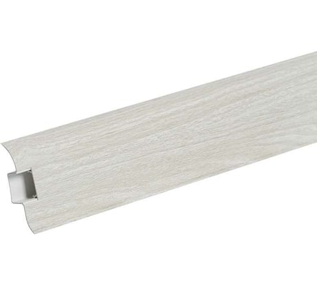 Плинтус с центральной планкой IDEAL Классик 85 мм, 2.2 м, 252 ясень белый К-П85п 252 ЯСН БЕЛ