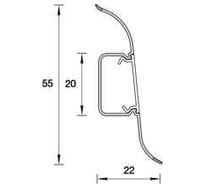 Белый плинтус с кабель каналом напольный