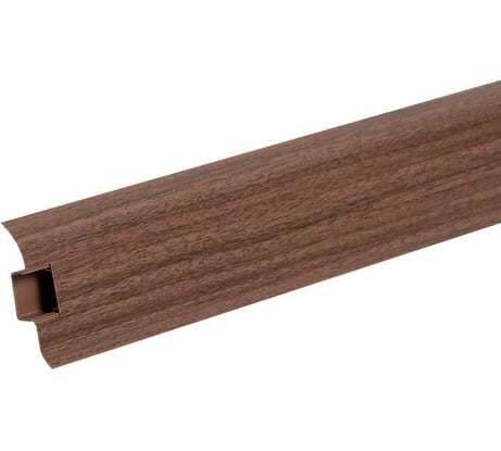 Плинтус с центральной планкой IDEAL Классик 55 мм, 2.2 м, 293 орех темный К-П55п 293 ОРХ ТЕМ