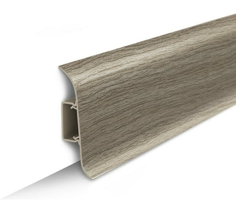 Плинтус с центральной планкой IDEAL Классик 55 мм, 2.2 м, 205 дуб капучино К-П55п 205 дуб КАП